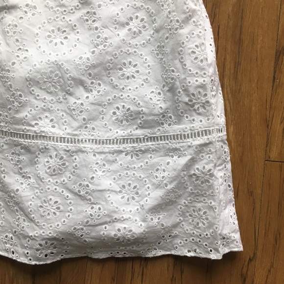 NWOT BANANA REPUBLIC Eyelet Puff-Sleeve Mini Dress - Picture 9 of 13